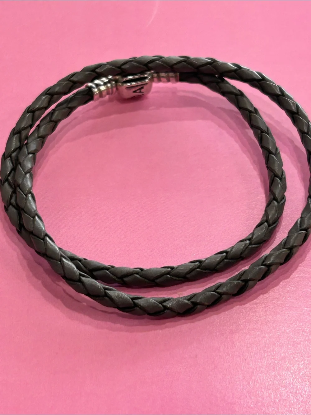 RETIRED Gray Double Leather Bracelet